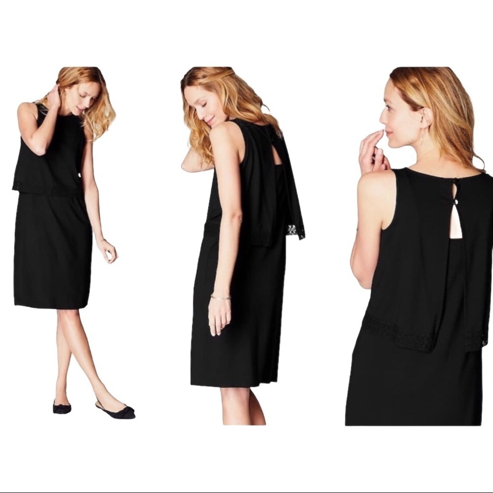 NWT J Jill Crochet Trim Sleeveless Dress Sz Medium